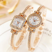 Stilīgs sieviešu pulkstenis no nerūsējošā tērauda un akmeņiem