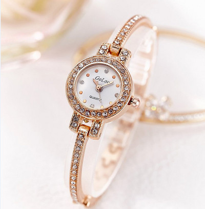 Stilīgs sieviešu pulkstenis no nerūsējošā tērauda un akmeņiem