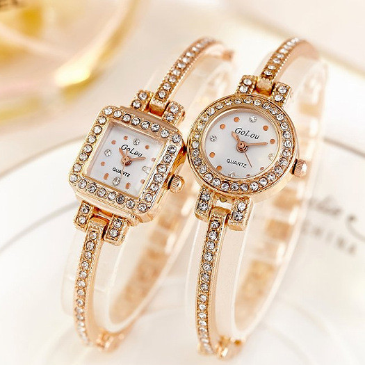 Stilīgs sieviešu pulkstenis no nerūsējošā tērauda un akmeņiem