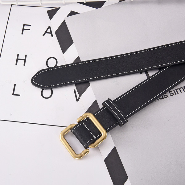 Sieviešu eko ādas josta ar metāla elementu