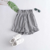 Naiste kõrge vöökohaga ruudulised püksid – lai mudel