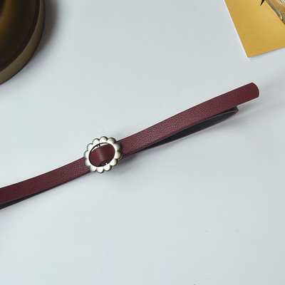 Moderna sieviešu eko ādas josta ar metāla elementu - divi modeļi