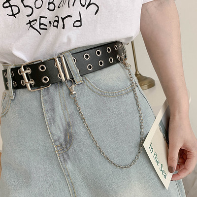 Retro mudel naiste nahast vöö metallelemendiga - kaks mudelit