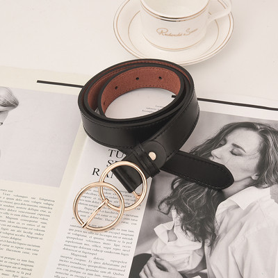 Női öv eko bőrből és fém gyűrűkből