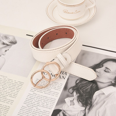 Női öv eko bőrből és fém gyűrűkből