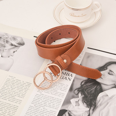 Női öv eko bőrből és fém gyűrűkből