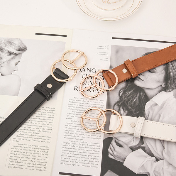 Sieviešu josta no eko ādas un metāla gredzeniem