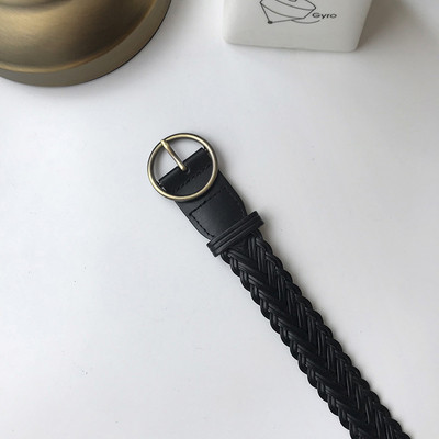 Kožni pleteni remen s metalnim prstenom