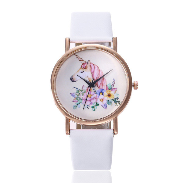 Sieviešu pulkstenis ar vienradža attēlu