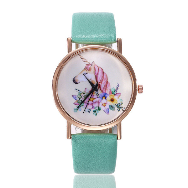 Sieviešu pulkstenis ar vienradža attēlu