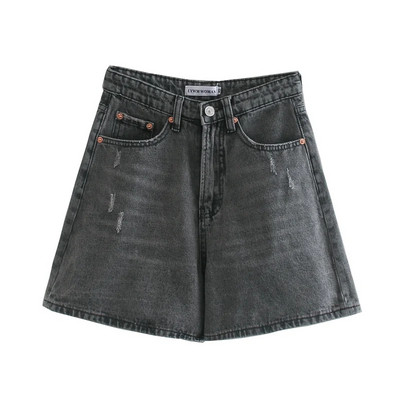 Sieviešu džinsa šorti - plats modelis