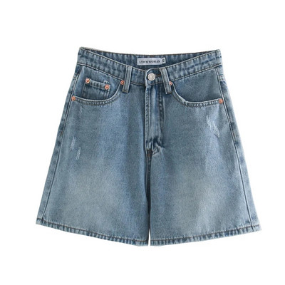 Sieviešu džinsa šorti - plats modelis