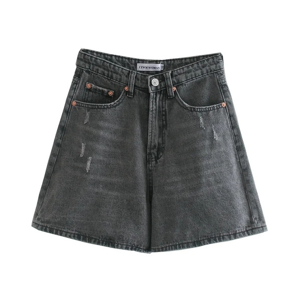 Sieviešu džinsa šorti - plats modelis