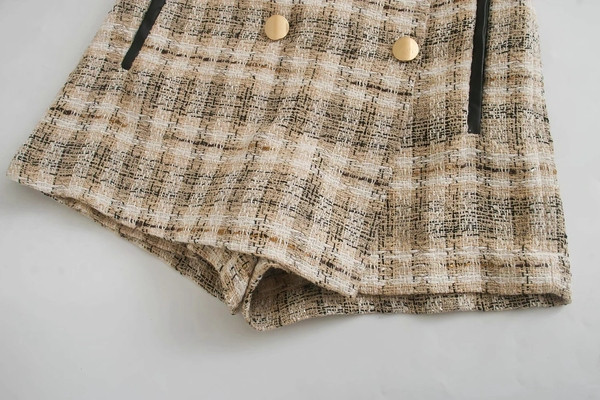 Moodsad naiste ruuduline seelik-püksid koos ülekandega