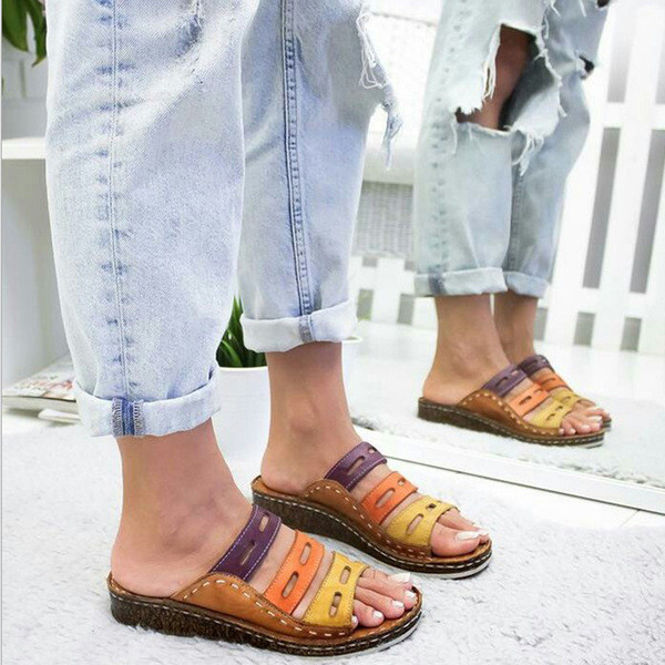 Casual ženske papuče s remenčićima od eko kože - velike veličine