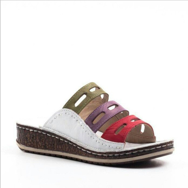 Casual ženske papuče s remenčićima od eko kože - velike veličine