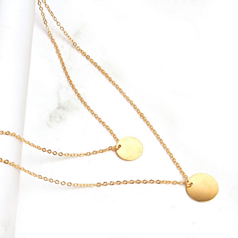 Új modell női kétsoros nyaklánc arany és ezüst színben