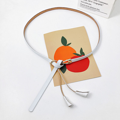 Sieviešu slaida josta ar mākslīgās ādas pušķi