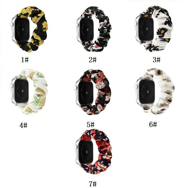 Модерна дамска скрънчи ластична каишка за часовник 