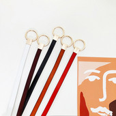 Slaida sieviešu josta ar metāla gredzenu