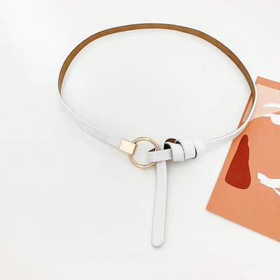 Slaida sieviešu josta ar metāla gredzenu