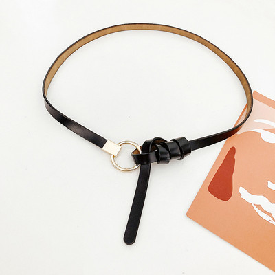 Slaida sieviešu josta ar metāla gredzenu