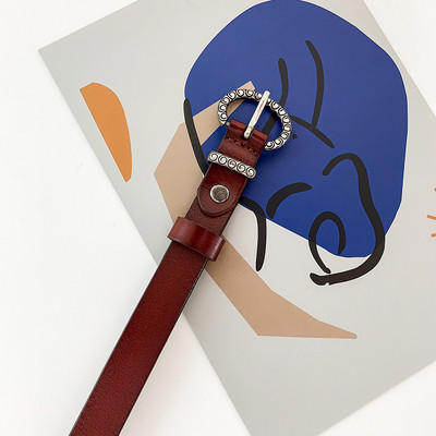 Moodne naiste ökonahast vöö metallist rõngaga