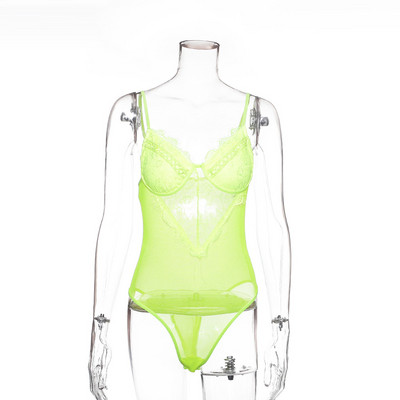 Moteriškas nėriniuotas bodis su paminkštinimu