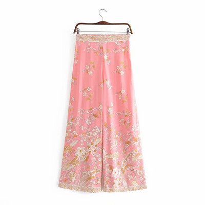 Divatos női nadrág - virágmintás