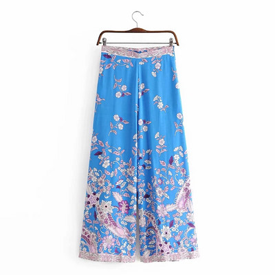 Divatos női nadrág - virágmintás