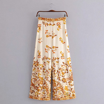 Divatos női nadrág - virágmintás