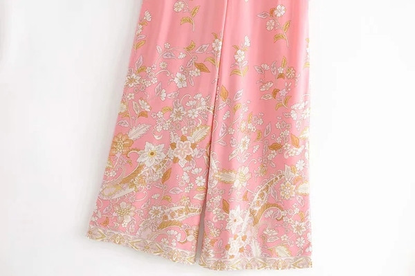 Divatos női nadrág - virágmintás