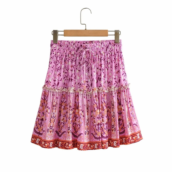 Színes női szett két részből álló felső + kivágott szoknya