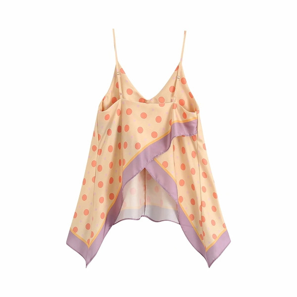 Modern női pöttyös felső - kivágott modell