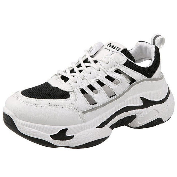 Alkalmi női tornacipő fűzővel, vastag durva talppal