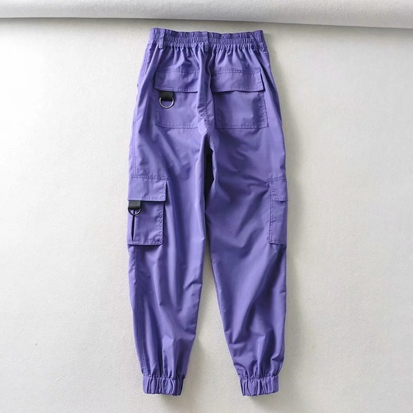 Női sportnadrág - magas derékkal és zsebekkel