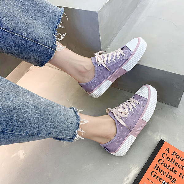 Ležerne ženske tenisice jednobojni model sa vezicama