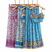 Modern női szett virágmintás két részből áll