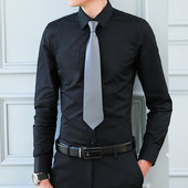 Elegáns férfi ing hosszú ujjal és gombokkal - nagy méretben