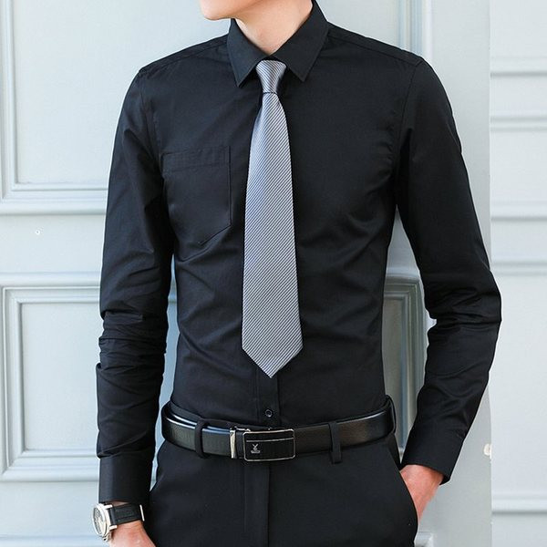 Elegáns férfi ing hosszú ujjal és gombokkal - nagy méretben