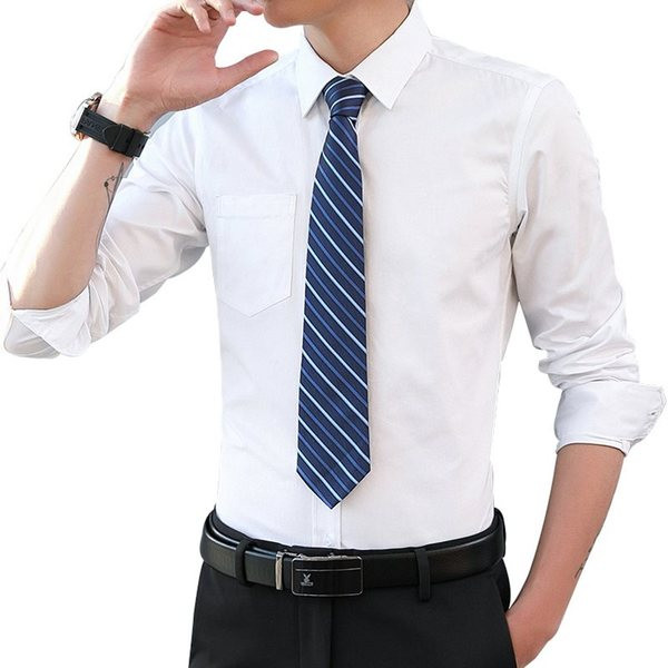 Elegáns férfi ing hosszú ujjal és gombokkal - nagy méretben