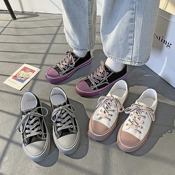 ΝΕΟ μοντέλο γυναικεία αθλητικά παπούτσια με κορδόνια και τραχιά σόλα