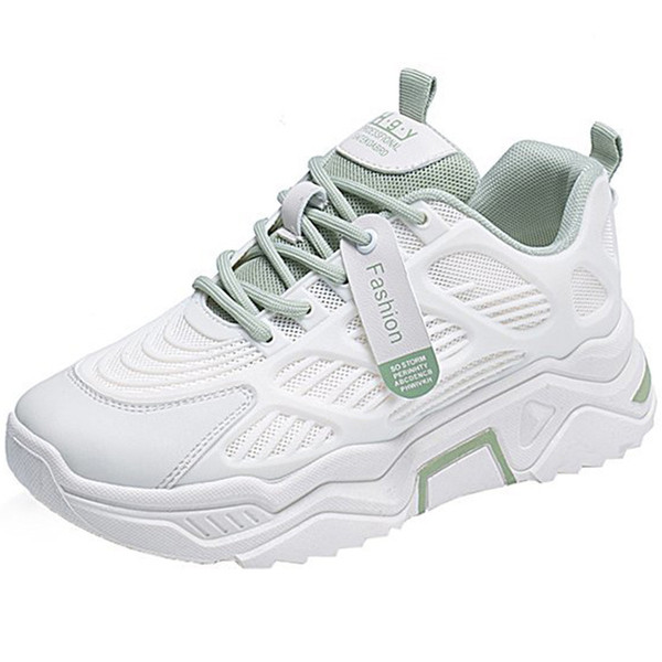 Alkalmi női tornacipő sima modell fűzővel és vastag talppal