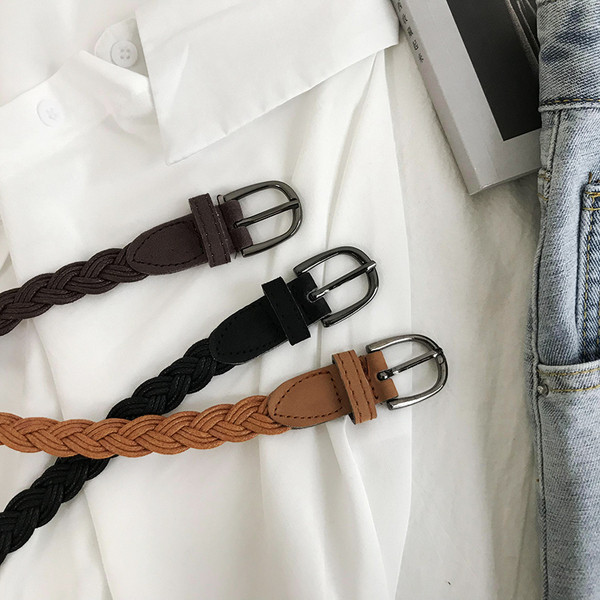 Női kötött öv fém csattal