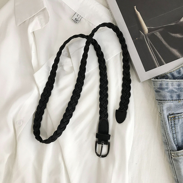 Női kötött öv fém csattal