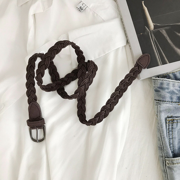 Női kötött öv fém csattal