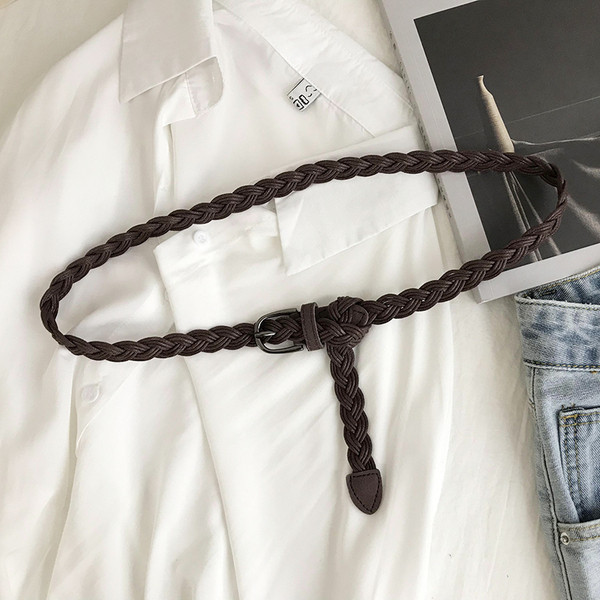 Női kötött öv fém csattal