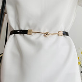 Moodne naiste peenike vöö, mis on valmistatud ökonahast ja metallelemendist