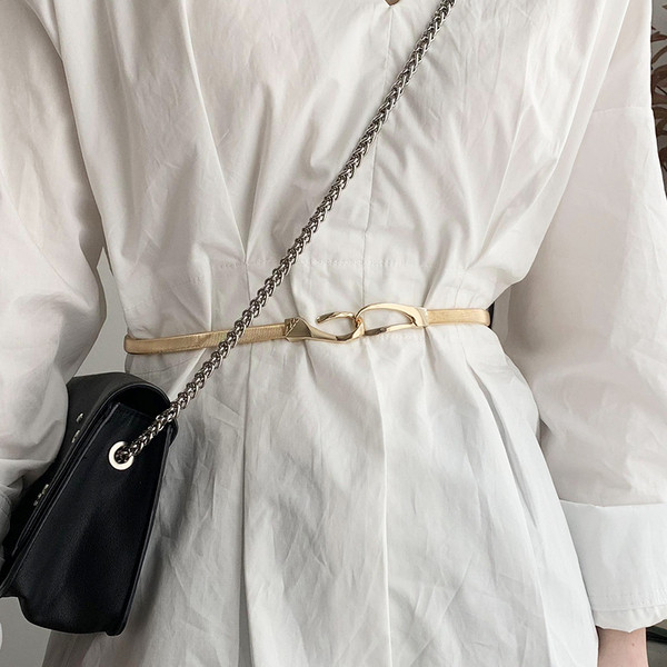 Σύγχρονη γυναικεία ζώνη μέσης με μεταλλικό στοιχείο - διάφορα μοντέλα