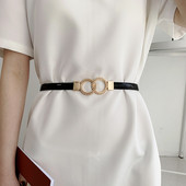 Naiste metallist rõngastega nahast vöö